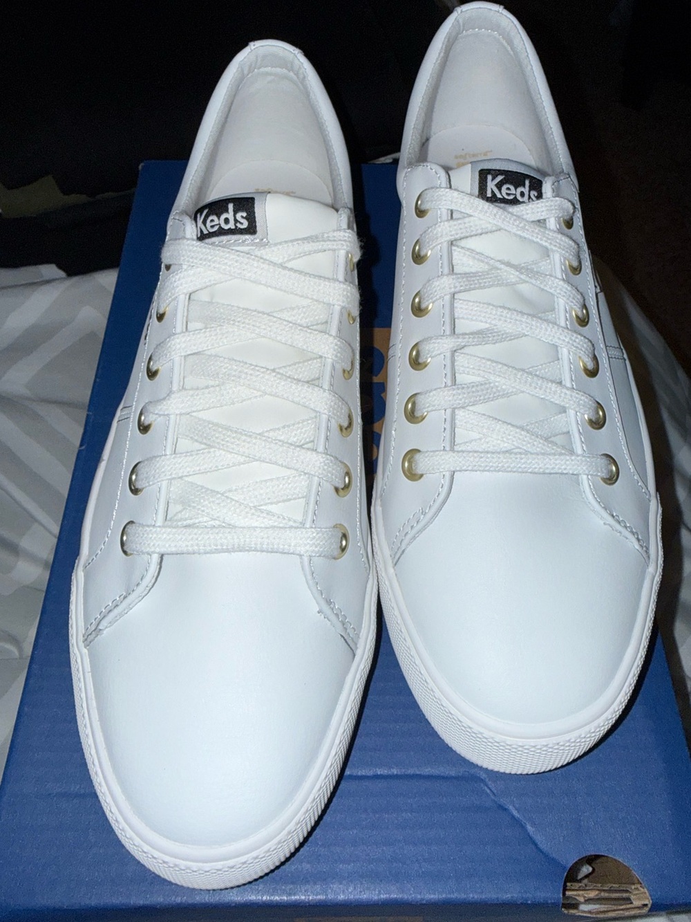 Keds Jump Kick Duo White Leather Sneakers